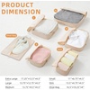 image:imageBAGAIL 4 Set6 Set8 Set Compression Packing Cubes Travel Accessories Expandable Packing Organizers Half Mesh 6Black Floral05Cream