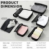 image:imageBAGAIL 4 Set6 Set8 Set Compression Packing Cubes Travel Accessories Expandable Packing Organizers Half Mesh 6Black Floral05Jet Black