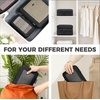 image:imageBAGAIL 4 Set6 Set8 Set Compression Packing Cubes Travel Accessories Expandable Packing Organizers Half Mesh 6Black Floral05Jet Black