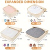 image:imageBAGAIL 4 Set6 Set8 Set Compression Packing Cubes Travel Accessories Expandable Packing Organizers Half Mesh 6Black Floral06Beige