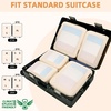 image:imageBAGAIL 4 Set6 Set8 Set Compression Packing Cubes Travel Accessories Expandable Packing Organizers Half Mesh 6Black Floral06Beige