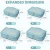 image:imageBAGAIL 4 Set6 Set8 Set Compression Packing Cubes Travel Accessories Expandable Packing Organizers Half Mesh 6Black Floral06Dusty Blue