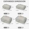 image:imageBAGAIL 4 Set6 Set8 Set Compression Packing Cubes Travel Accessories Expandable Packing Organizers Half Mesh 6Black Floral06Grey