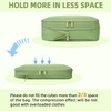 image:imageBAGAIL 4 Set6 Set8 Set Compression Packing Cubes Travel Accessories Expandable Packing Organizers Half Mesh 6Black Floral06Matcha Green