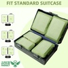 image:imageBAGAIL 4 Set6 Set8 Set Compression Packing Cubes Travel Accessories Expandable Packing Organizers Half Mesh 6Black Floral06Matcha Green