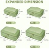 image:imageBAGAIL 4 Set6 Set8 Set Compression Packing Cubes Travel Accessories Expandable Packing Organizers Half Mesh 6Black Floral06Matcha Green