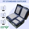 image:imageBAGAIL 4 Set6 Set8 Set Compression Packing Cubes Travel Accessories Expandable Packing Organizers Half Mesh 6Black Floral06Navy