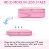 image:imageBAGAIL 4 Set6 Set8 Set Compression Packing Cubes Travel Accessories Expandable Packing Organizers Half Mesh 6Black Floral06Pink