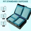 image:imageBAGAIL 4 Set6 Set8 Set Compression Packing Cubes Travel Accessories Expandable Packing Organizers Half Mesh 6Black Floral06Teal