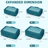 image:imageBAGAIL 4 Set6 Set8 Set Compression Packing Cubes Travel Accessories Expandable Packing Organizers Half Mesh 6Black Floral06Teal