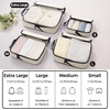 image:imageBAGAIL 4 Set6 Set8 Set Compression Packing Cubes Travel Accessories Expandable Packing Organizers Half Mesh 6Black Floral4Beige