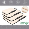 image:imageBAGAIL 4 Set6 Set8 Set Compression Packing Cubes Travel Accessories Expandable Packing Organizers Half Mesh 6Black Floral4Beige