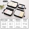 image:imageBAGAIL 4 Set6 Set8 Set Compression Packing Cubes Travel Accessories Expandable Packing Organizers Half Mesh 6Black Floral4Black