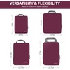 image:imageBAGAIL 4 Set6 Set8 Set Compression Packing Cubes Travel Accessories Expandable Packing Organizers Half Mesh 6Black Floral4Burgundy