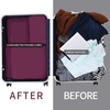 image:imageBAGAIL 4 Set6 Set8 Set Compression Packing Cubes Travel Accessories Expandable Packing Organizers Half Mesh 6Black Floral4Burgundy