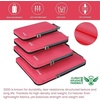 image:imageBAGAIL 4 Set6 Set8 Set Compression Packing Cubes Travel Accessories Expandable Packing Organizers Half Mesh 6Black Floral4Coral