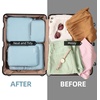 image:imageBAGAIL 4 Set6 Set8 Set Compression Packing Cubes Travel Accessories Expandable Packing Organizers Half Mesh 6Black Floral4Dusty Blue