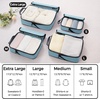 image:imageBAGAIL 4 Set6 Set8 Set Compression Packing Cubes Travel Accessories Expandable Packing Organizers Half Mesh 6Black Floral4Dusty Blue
