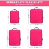 image:imageBAGAIL 4 Set6 Set8 Set Compression Packing Cubes Travel Accessories Expandable Packing Organizers Half Mesh 6Black Floral4Fuchsia