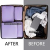 image:imageBAGAIL 4 Set6 Set8 Set Compression Packing Cubes Travel Accessories Expandable Packing Organizers Half Mesh 6Black Floral4Lavender