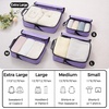 image:imageBAGAIL 4 Set6 Set8 Set Compression Packing Cubes Travel Accessories Expandable Packing Organizers Half Mesh 6Black Floral4Lavender