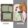 image:imageBAGAIL 4 Set6 Set8 Set Compression Packing Cubes Travel Accessories Expandable Packing Organizers Half Mesh 6Black Floral4Matcha Green