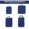 image:imageBAGAIL 4 Set6 Set8 Set Compression Packing Cubes Travel Accessories Expandable Packing Organizers Half Mesh 6Black Floral4Navy