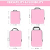image:imageBAGAIL 4 Set6 Set8 Set Compression Packing Cubes Travel Accessories Expandable Packing Organizers Half Mesh 6Black Floral4Pink