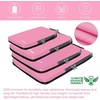 image:imageBAGAIL 4 Set6 Set8 Set Compression Packing Cubes Travel Accessories Expandable Packing Organizers Half Mesh 6Black Floral4Pink
