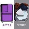 image:imageBAGAIL 4 Set6 Set8 Set Compression Packing Cubes Travel Accessories Expandable Packing Organizers Half Mesh 6Black Floral4Purple