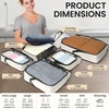 image:imageBAGAIL 4 Set6 Set8 Set Compression Packing Cubes Travel Accessories Expandable Packing Organizers Half Mesh 6Black Floral6Beige