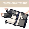 image:imageBAGAIL 4 Set6 Set8 Set Compression Packing Cubes Travel Accessories Expandable Packing Organizers Half Mesh 6Black Floral6Beige