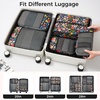 image:imageBAGAIL 4 Set6 Set8 Set Compression Packing Cubes Travel Accessories Expandable Packing Organizers Half Mesh 6Black Floral6Black Floral