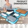 image:imageBAGAIL 4 Set6 Set8 Set Compression Packing Cubes Travel Accessories Expandable Packing Organizers Half Mesh 6Black Floral6Blue