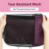 image:imageBAGAIL 4 Set6 Set8 Set Compression Packing Cubes Travel Accessories Expandable Packing Organizers Half Mesh 6Black Floral6Burgundy