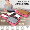 image:imageBAGAIL 4 Set6 Set8 Set Compression Packing Cubes Travel Accessories Expandable Packing Organizers Half Mesh 6Black Floral6Coral