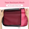 image:imageBAGAIL 4 Set6 Set8 Set Compression Packing Cubes Travel Accessories Expandable Packing Organizers Half Mesh 6Black Floral6Coral