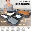 image:imageBAGAIL 4 Set6 Set8 Set Compression Packing Cubes Travel Accessories Expandable Packing Organizers Half Mesh 6Black Floral6Dark Grey
