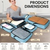 image:imageBAGAIL 4 Set6 Set8 Set Compression Packing Cubes Travel Accessories Expandable Packing Organizers Half Mesh 6Black Floral6Dusty Blue