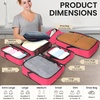 image:imageBAGAIL 4 Set6 Set8 Set Compression Packing Cubes Travel Accessories Expandable Packing Organizers Half Mesh 6Black Floral6Fuchsia