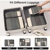 image:imageBAGAIL 4 Set6 Set8 Set Compression Packing Cubes Travel Accessories Expandable Packing Organizers Half Mesh 6Black Floral6Khaki Checkered