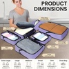 image:imageBAGAIL 4 Set6 Set8 Set Compression Packing Cubes Travel Accessories Expandable Packing Organizers Half Mesh 6Black Floral6Lavender