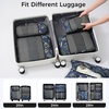 image:imageBAGAIL 4 Set6 Set8 Set Compression Packing Cubes Travel Accessories Expandable Packing Organizers Half Mesh 6Black Floral6Navy Leaf