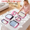 image:imageBAGAIL 4 Set6 Set8 Set Compression Packing Cubes Travel Accessories Expandable Packing Organizers Half Mesh 6Black Floral6Pink
