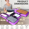 image:imageBAGAIL 4 Set6 Set8 Set Compression Packing Cubes Travel Accessories Expandable Packing Organizers Half Mesh 6Black Floral6Purple