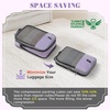 image:imageBAGAIL 4 Set6 Set8 Set Compression Packing Cubes Travel Accessories Expandable Packing Organizers Half Mesh 6Black Floral8Dusty Purple