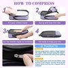 image:imageBAGAIL 4 Set6 Set8 Set Compression Packing Cubes Travel Accessories Expandable Packing Organizers Half Mesh 6Black Floral8Dusty Purple