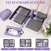 image:imageBAGAIL 4 Set6 Set8 Set Compression Packing Cubes Travel Accessories Expandable Packing Organizers Half Mesh 6Black Floral8Dusty Purple