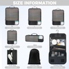 image:imageBAGAIL 4 Set6 Set8 Set Compression Packing Cubes Travel Accessories Expandable Packing Organizers Half Mesh 6Black Floral8Jet Black