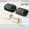 image:imageBAGAIL 4 Set6 Set8 Set Compression Packing Cubes Travel Accessories Expandable Packing Organizers Half Mesh 6Black Floral8Jet Black